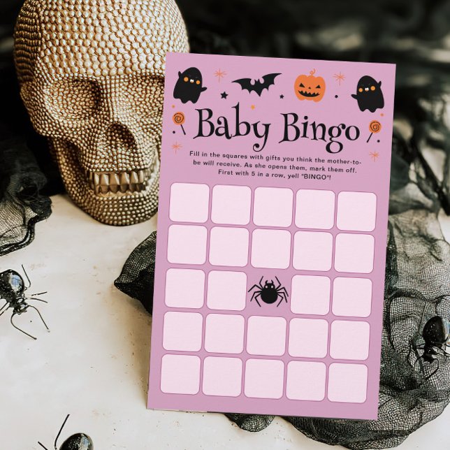 Lámina Bebé Bingo Halloween Baby Breaking Baby Shower Gam (Subido por el creador)