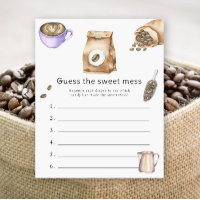 Bebé café ducha bebé Adivina el juego de los dulce