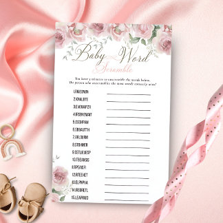 Lámina Bebé chica en juego de palabras de Baby Shower en