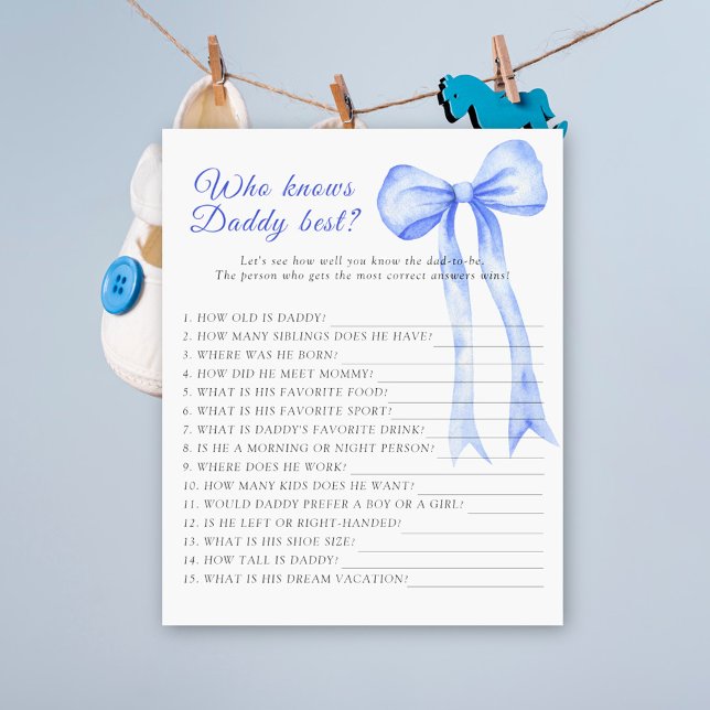 Lámina Bebé con arco azul con ducha de bebé quién conoce  (Subido por el creador)