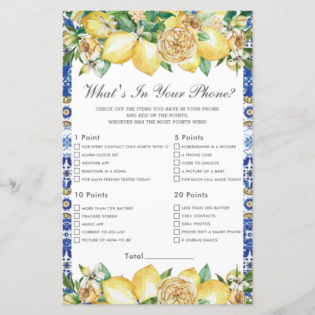 Lámina Bebé con flores de limón de verano qué hay en tu j (Anverso)