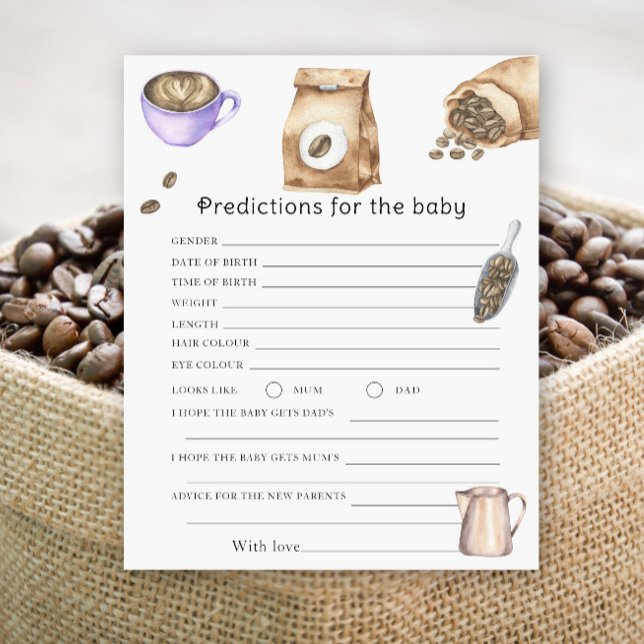 Lámina Bebé de café - predicciones y consejos para el beb (Subido por el creador)