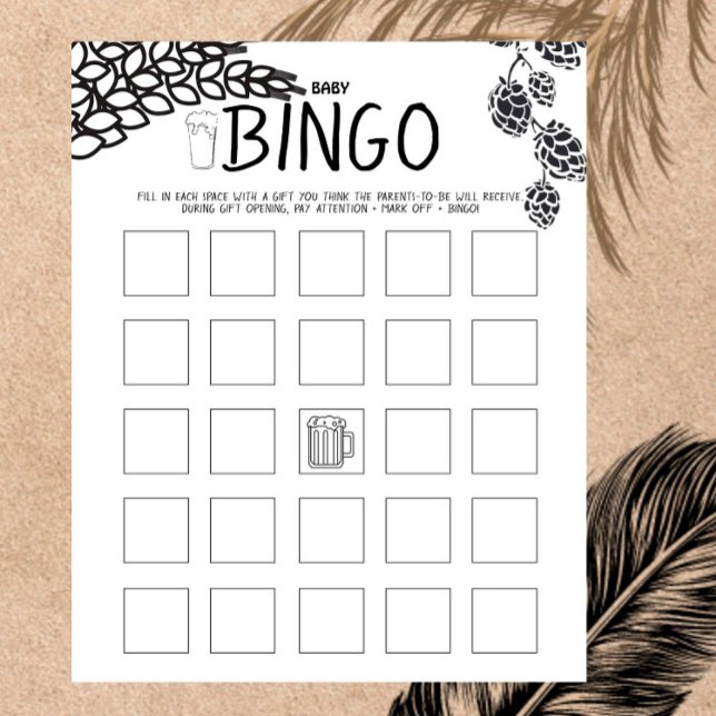 Lámina Bebé de cervecería - B&W - Juego de Bingo para Beb (Subido por el creador)