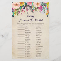 Bebé de flores en el juego de traducción mundial
