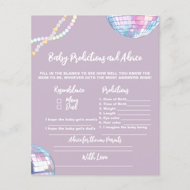 Lámina Bebé de la era de mamá Consejos para el juego de l (Anverso)