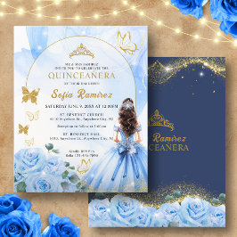 Lámina Bebe de presupuesto Vestido Azul Princesa Quinceañ