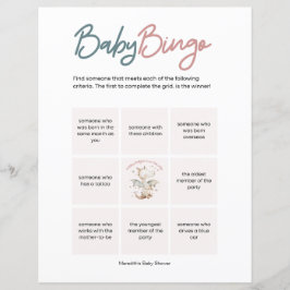 Lámina Bebé Dragón está en camino Bebé ducha Bingo