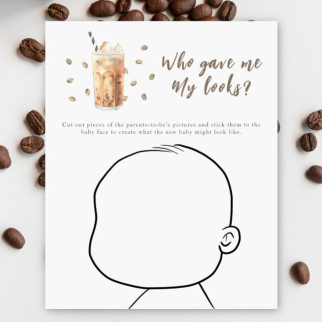 Lámina Bebé ducha de café con hielo - ¿Quién me dio mi ap (Subido por el creador)