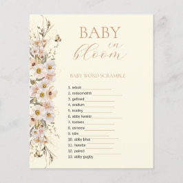 Lámina Bebé En Bloom Boho Juego De Baby Shower Neutral
