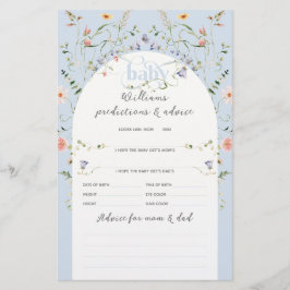 Lámina Bebé en el juego de Baby Shower Bloom Wildflower B