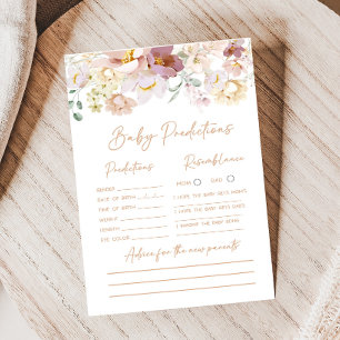 Lámina Bebé en flor floral juego de predicciones para beb