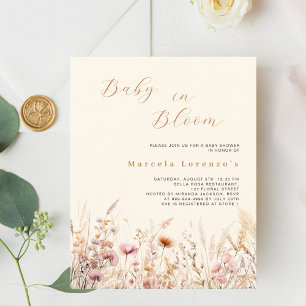 Lámina Bebé en flor flores silvestres ducha de presupuest