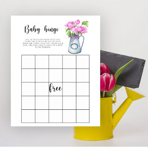 Lámina ¡Bebé en flor! Juego de bingo para la ducha de beb