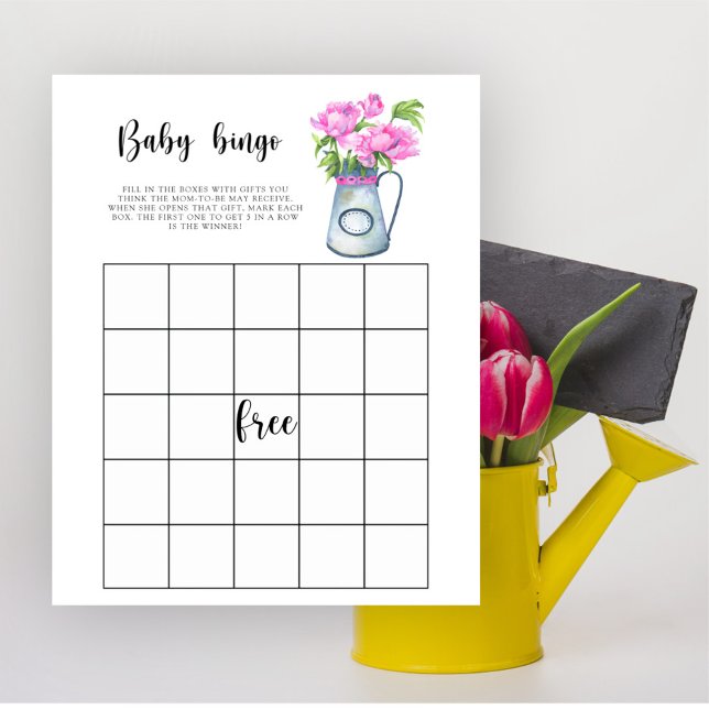 Lámina ¡Bebé en flor! Juego de bingo para la ducha de beb (Subido por el creador)