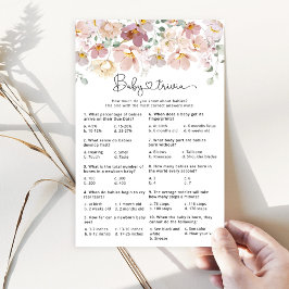 Lámina Bebé en flor silvestre bebé juego trivia