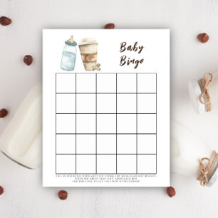 Lámina Bebé está preparando café Bebé ducha bingo