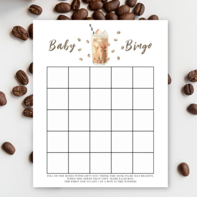 Lámina Bebé está preparando café Bebé ducha bingo (Subido por el creador)
