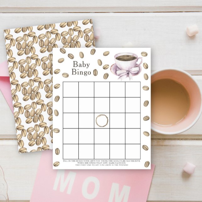 Lámina Bebé está preparando café Bebé ducha bingo (Subido por el creador)