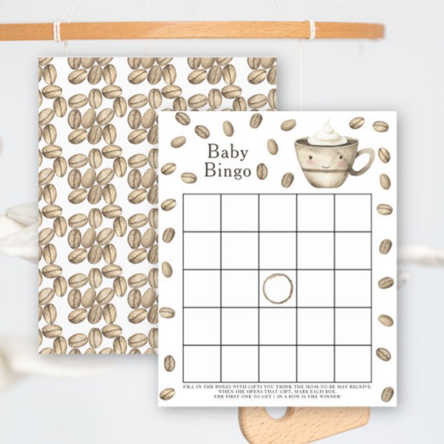 Lámina Bebé está preparando café Bebé ducha bingo (Subido por el creador)