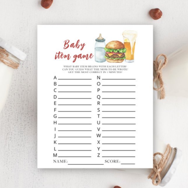 Lámina Bebé está preparando cerveza ducha bebé Juego de a (Subido por el creador)