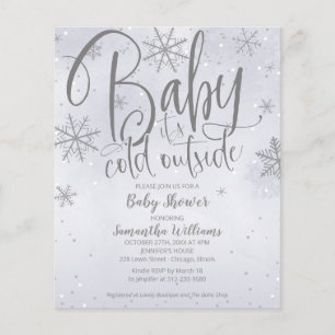 Lámina Bebé, frío fuera de la invitación a Baby Shower gr