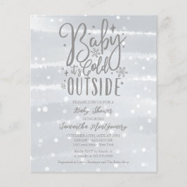 Lámina Bebé, frío fuera de la invitación a Baby Shower gr