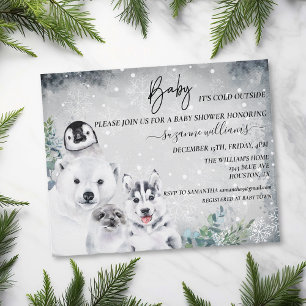 Lámina Bebé, frío fuera del invierno de la ducha de anima