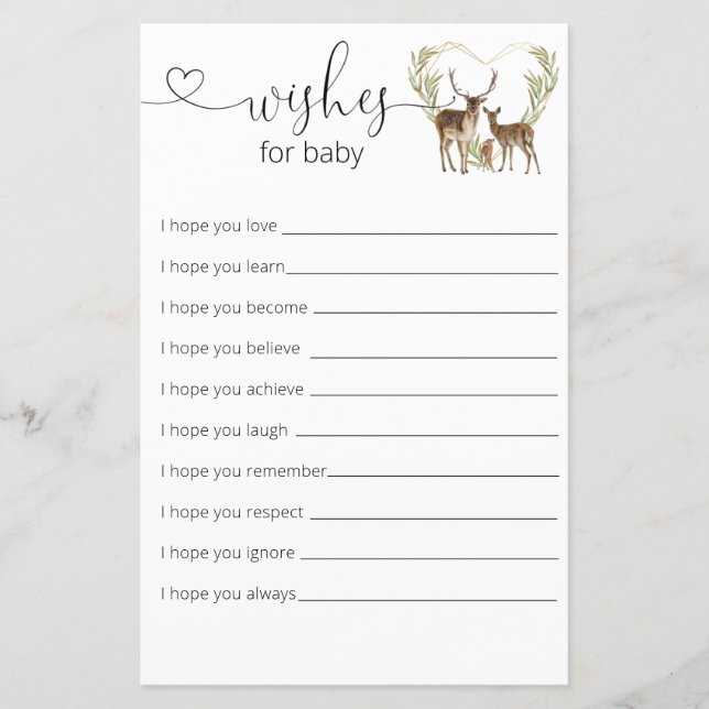 Lámina Bebé, hace frío fuera de los deseos de Baby Shower (Anverso)