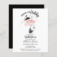 Bebe las brujas Bridal Shower Budget Invitaciones