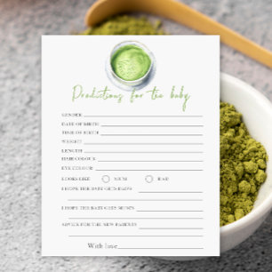 Lámina Bebé Matcha shower - predicciones y consejos bebé