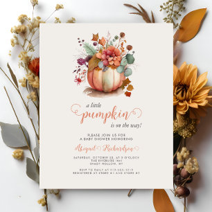 Lámina Bebé Otoño: Duendecillo Floral de Calabaza con Pre