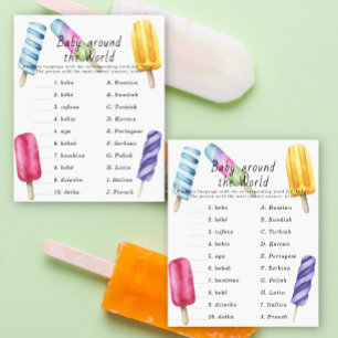 Lámina Bebé paleta de helado shower - Juego de bebé alred