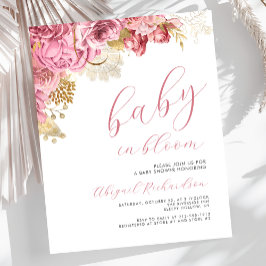 Lámina Bebé presupuestal en Chicas florales rosados en fl