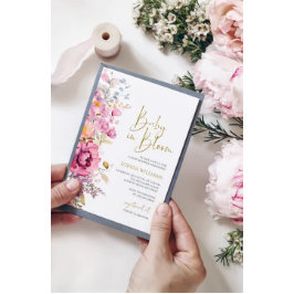 Lámina Bebé presupuestal en la invitación a Baby Shower p