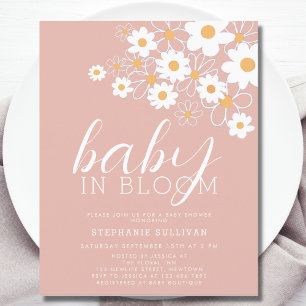 Lámina Bebé presupuestal en la invitación a Baby Shower r