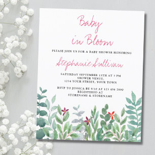 Lámina Bebé presupuestal en la invitación de Baby Shower