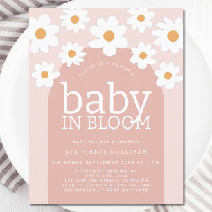 Lámina Bebé presupuestal en la invitación de Baby Shower