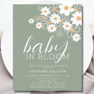 Lámina Bebé presupuestal en la invitación de Baby Shower 