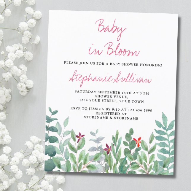 Lámina Bebé presupuestal en la invitación de Baby Shower  (Subido por el creador)