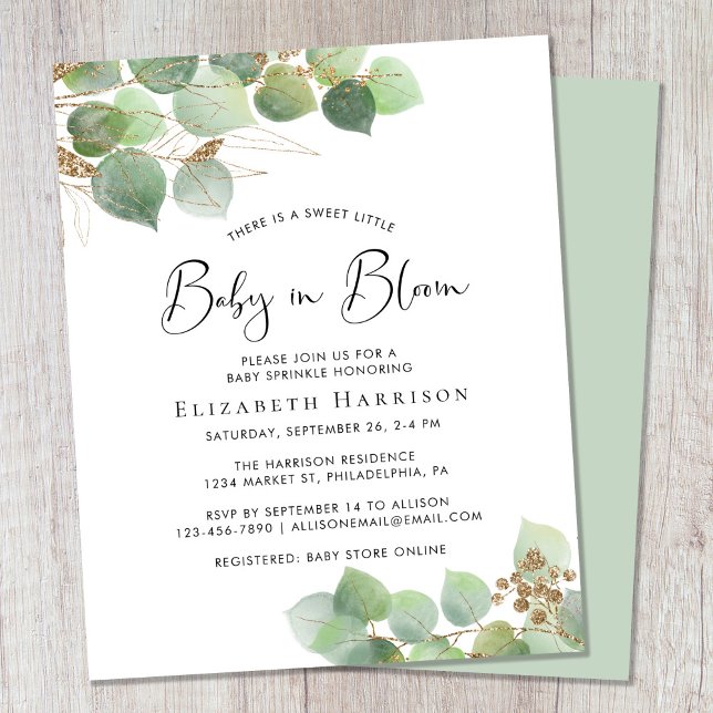 Lámina Bebé presupuestal en sangre eucalipto rociar bebé (Subido por el creador)