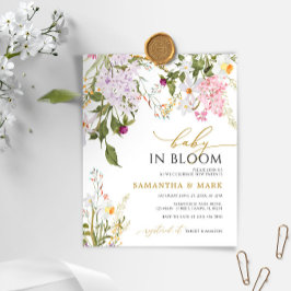 Lámina Bebé PRESUPUESTARIO en flor de flores silvestres e