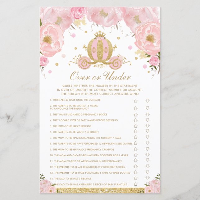 Lámina Bebé Princesa Floral de Rubor antes o debajo del j (Anverso)