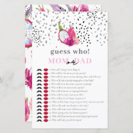 Lámina Bebé rociar Pitaya Dragon Fruta Adivina quién jueg