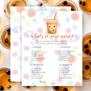 Lámina Bebé shower de té helado, ¿Qué hay en tu bolso?