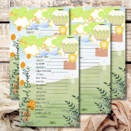 Lámina Bebé Word Scramble Adventure Begin Air Balloon