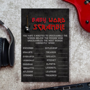 Lámina Bebé Word Scramble - Nacido en Rock
