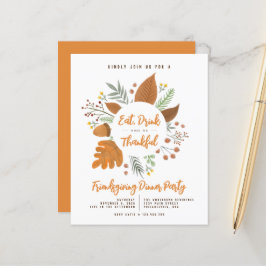 Lámina Beber para ser agradecido Fiesta de la cena amisto