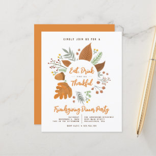 Lámina Beber para ser agradecido Fiesta de la cena amisto