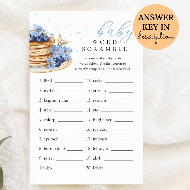 Lámina Beberry Blueberry Baby Brunch Baby Word Scramble G (Subido por el creador)