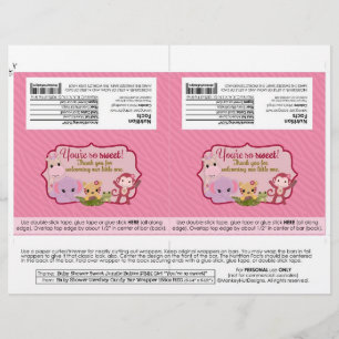 Lámina Bebés de la selva dulce DIY 1.55 oz Colchones de b